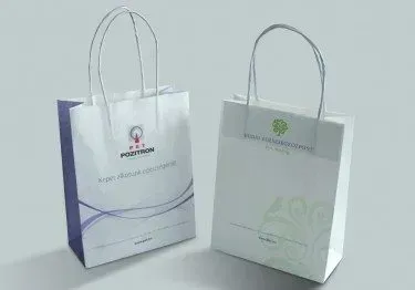 Papiertragtasche mit Kordelträgern